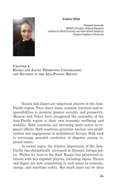 Russia and Japan are important players in the Asia