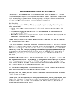 GHSA-GISA INTERSCHOLASTIC CROSSOVER PLAY