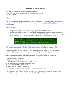 Fact Sheet on Dailywireless