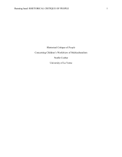 Rhetorical Critique of People: Concerning