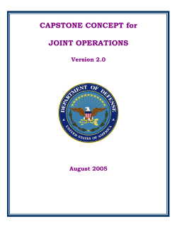 CAPSTONE CONCEPT for JOINT OPERATIONS