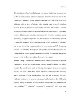 The introduction of antimicrobial agents into general clinical use