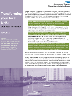 Annual Report 2015/16 Summary