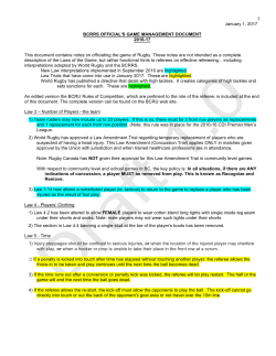 BCRRS 2016-17 Game Management Document