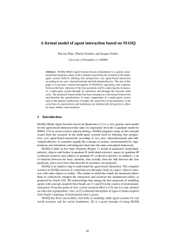 A formal model of agent interaction based on MASQ