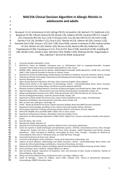 The algorithm for the clinical decision support system (accepted in