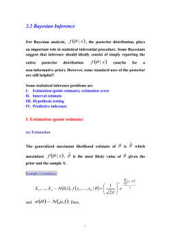 2.2 Bayesian inference:estimation