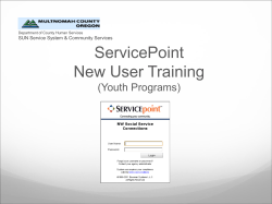Training PowerPoint for Youth Programs