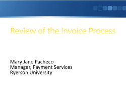 Review of the Invoice Process