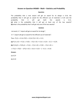 Answer on Question #45600 &ndash; Math &ndash; Statistics and Probability
