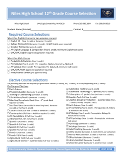 Elective Course Selections