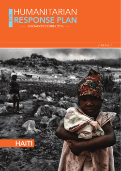 Humanitarian Response Plan for 2016