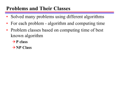 Non Deterministic Algorithms