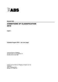 Part 1, Rules for Conditions of Classification