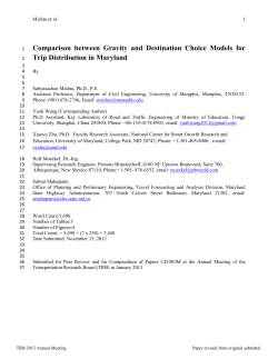 Comparison between Gravity and Destination Choice Models for