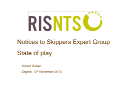 Notices to skippers expert group state of play robert rafael nts eg