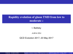 Rapidity evolution of gluon TMD from low to moderate x