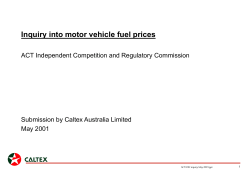 Caltex position on standards - Independent Competition and