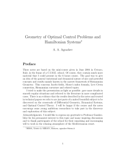 5. Geometry of optimal control problems and Hamiltonian systems