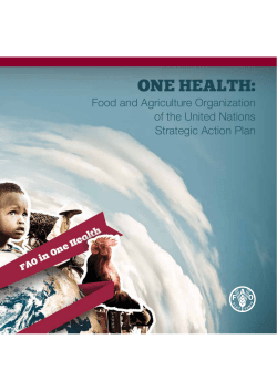 One Health - Food and Agriculture Organization of the United Nations