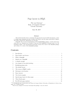 Page layout in LATEX