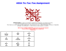 ASIA Tic-Tac-Toe Assignment