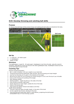 Drill: Develop throwing and catching ball skills