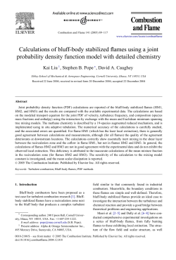 Calculations of bluff-body stabilized flames using a joint probability