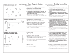 Improve Team Shape in Defense Date