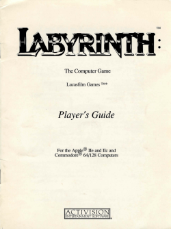 Player`s Guide • • - Museum of Computer Adventure Game History