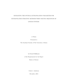 ESTIMATING THE OPTIMAL EXTRAPOLATION