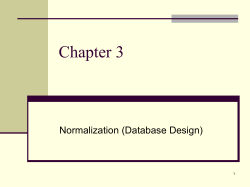 Normalization