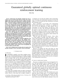 Guaranteed globally optimal continuous reinforcement
