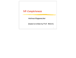 NP Completeness, Approximation Algorithms