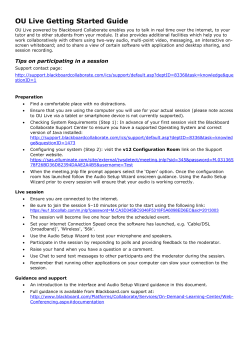 Getting Started for Participants Quick Reference Guide