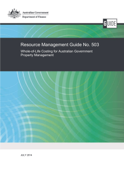 RMG No.503 - Whole of Life Costing