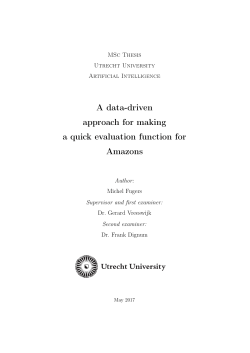 A data-driven approach for making a quick evaluation function for