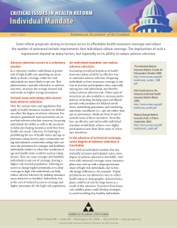 Individual Mandate - American Academy of Actuaries