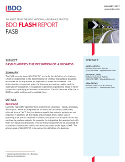 fasb clarifies the definition of a business