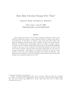 Does Risk Aversion Change Over Time?