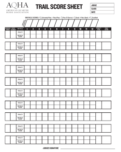 trail score sheet