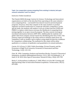 Topic:`Can`cooperation`among`competing`firms`existing`in`industry