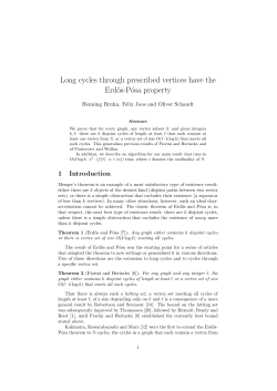 Long cycles through prescribed vertices have the Erd&ouml;s