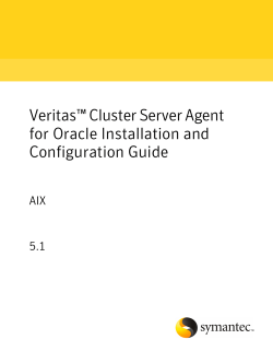 Cluster Server Agent for Oracle Installation and Configuration Guide