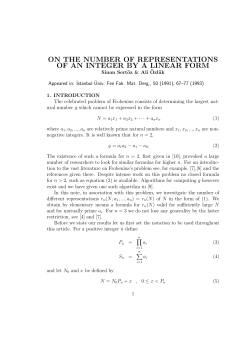 on the number of representations of an integer by a linear form