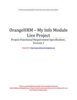 OrangeHRM * My Info Module Live Project