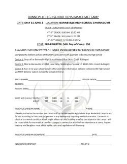 BONNEVILLE HIGH SCHOOL BOYS BASKETBALL CAMP