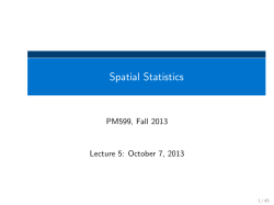 Spatial Statistics