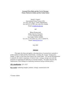 Seasonal Price Risk and the Cost of Storage, Potato