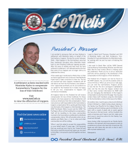 May 6, 2015 - Manitoba Metis Federation